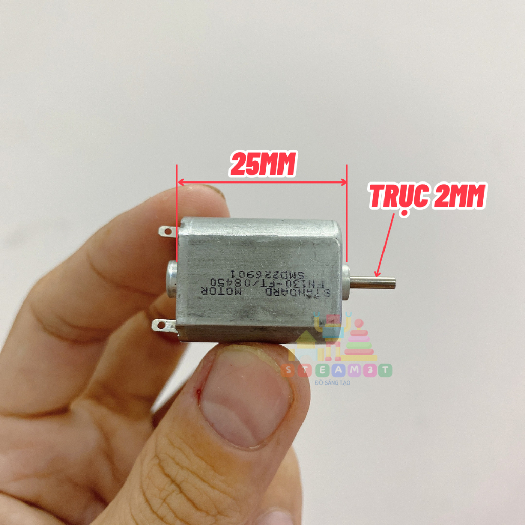 Motor mini 130 điện áp 12V tốc độ 10000 vòng chạy êm cho máy xăm, máy mài - hàng mới 100% - LK0541