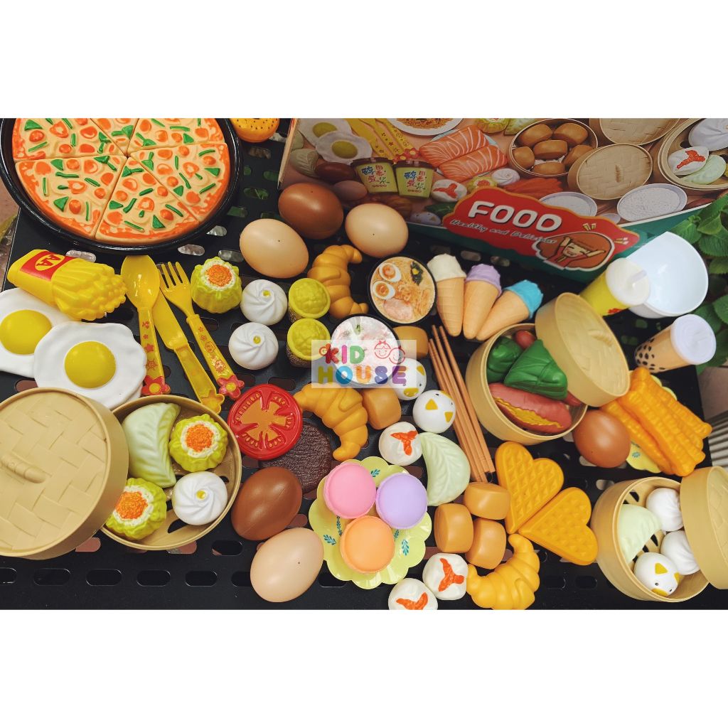 Bộ đồ chơi nhà bếp các loại, bộ đồ chơi bánh bao pizza, đồ chơi mô phỏng nấu ăn 82, 88 chi tiết cho bé