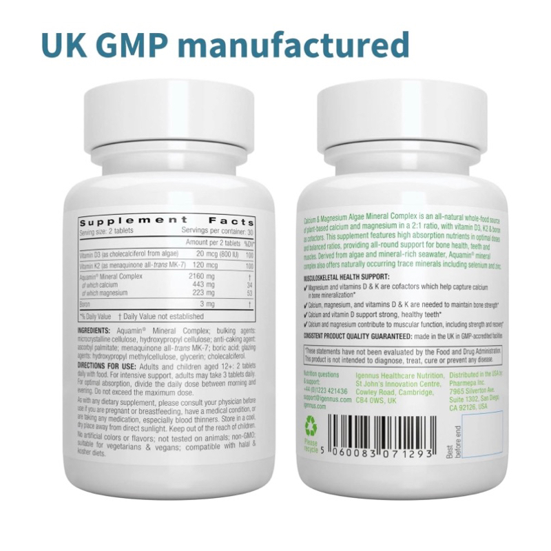 Viên chay bổ xương Canxi magie Calcium & Magnesium Igennus 60v USA