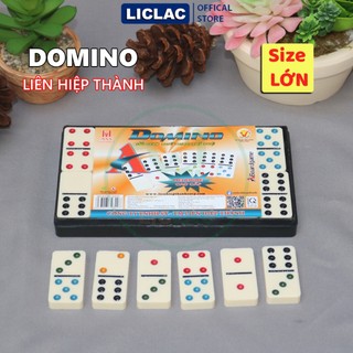 Cờ DOMINO CAO CẤP Size LỚN chất liệu nhựa Melamine, Đồ chơi giải trí Boardgame chính hãng Liên Hiệp Thành - LICLAC