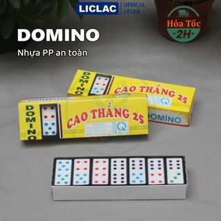 Bộ cờ Domino Cao Thắng 25 làm bằng chất liệu nhựa gồm 28 quân cờ, Đồ chơi Boardgame Việt Nam - LICLAC