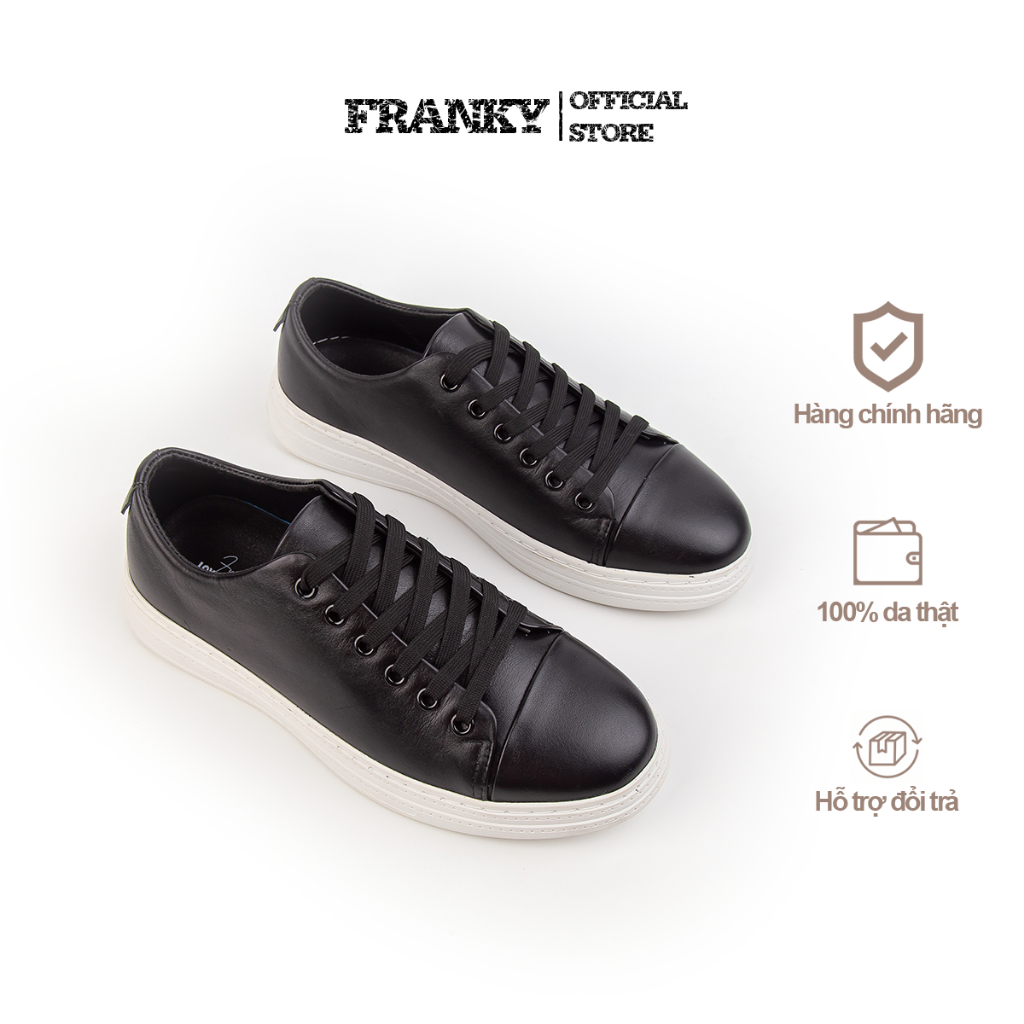 Giày Thể Thao Nam Franky Essential Sneaker - Black Phong Cách Đơn Giản, Thanh Lịch