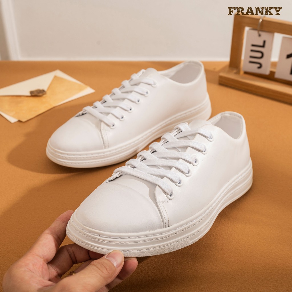 Giày Thể Thao Nam Franky Essential Sneaker - White Phong Cách Đơn Giản, Thanh Lịch