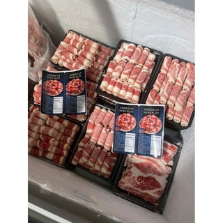 Ba chỉ bò Mỹ cuộn.khay 500g( giao hỏa tốc )