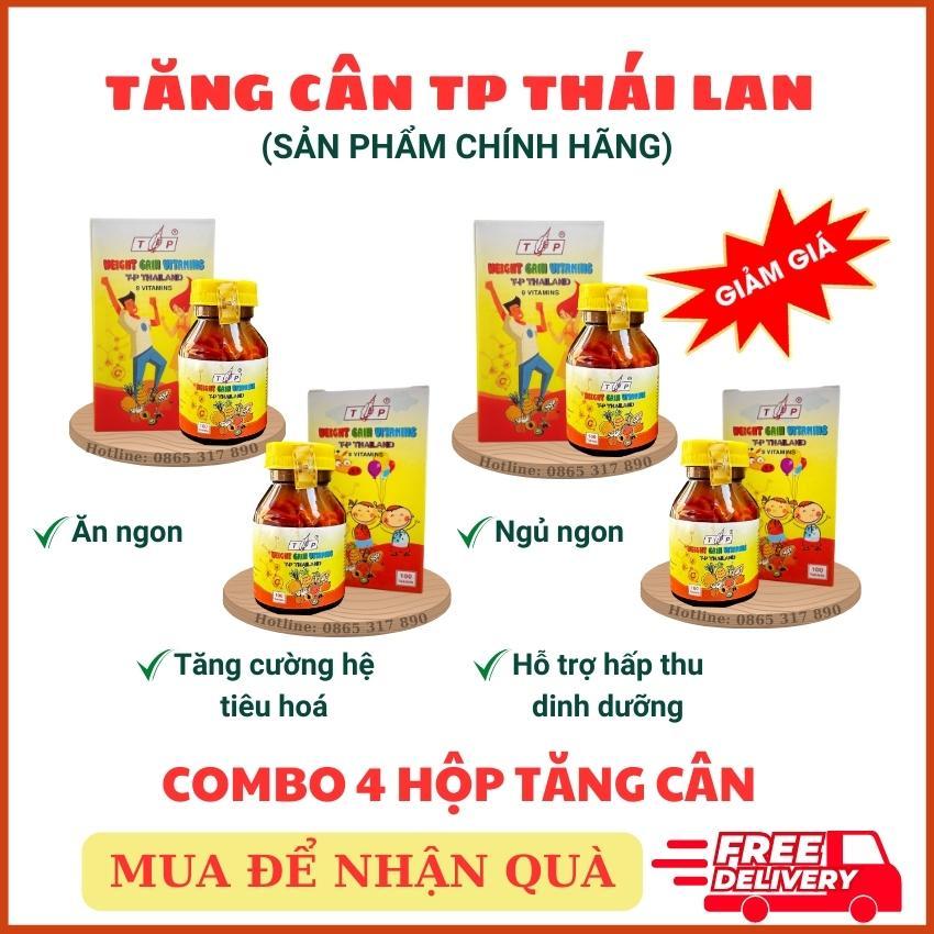 Tăng cân TP thái lan, vitamin TP thái lan, Weight Gain Vitamin hộp 100 viên mẫu mới hiệu quả tăng từ 2 đến 6 kg