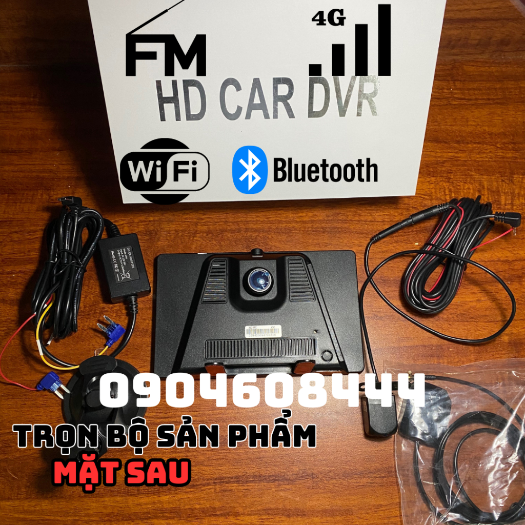 Camera hành trình kiêm màn hình Android V7 4G, Cảnh báo tốc độ, cam phạt nguội, ghi hình trước sau lùi xe có vạch kẻ