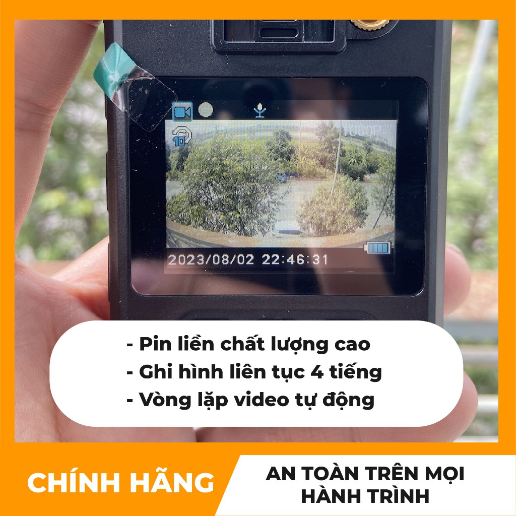 Camera hành trình xe máy L9s wifi chính hãng Owlcam, Có kết nối điện thoại, pin liền cực trâu