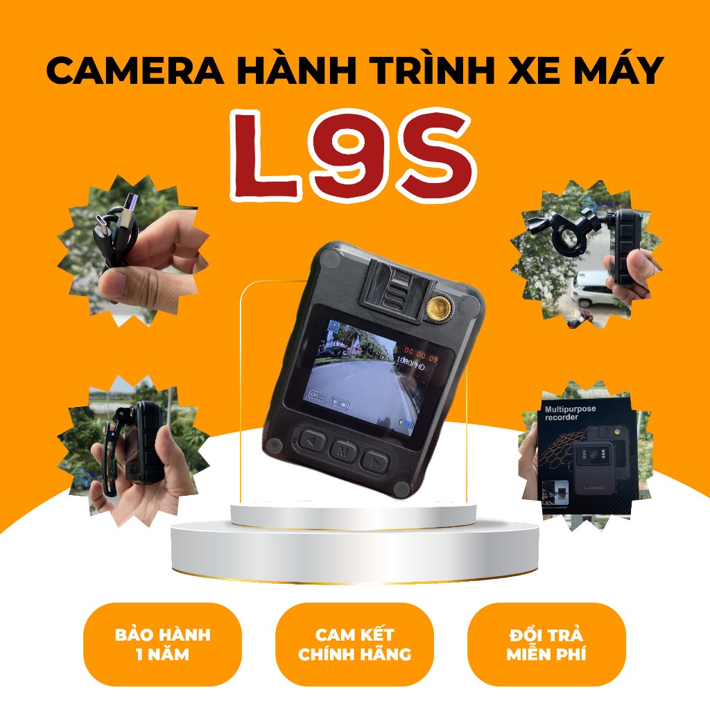 Camera hành trình xe máy L9s wifi chính hãng Owlcam, Có kết nối điện thoại, pin liền cực trâu