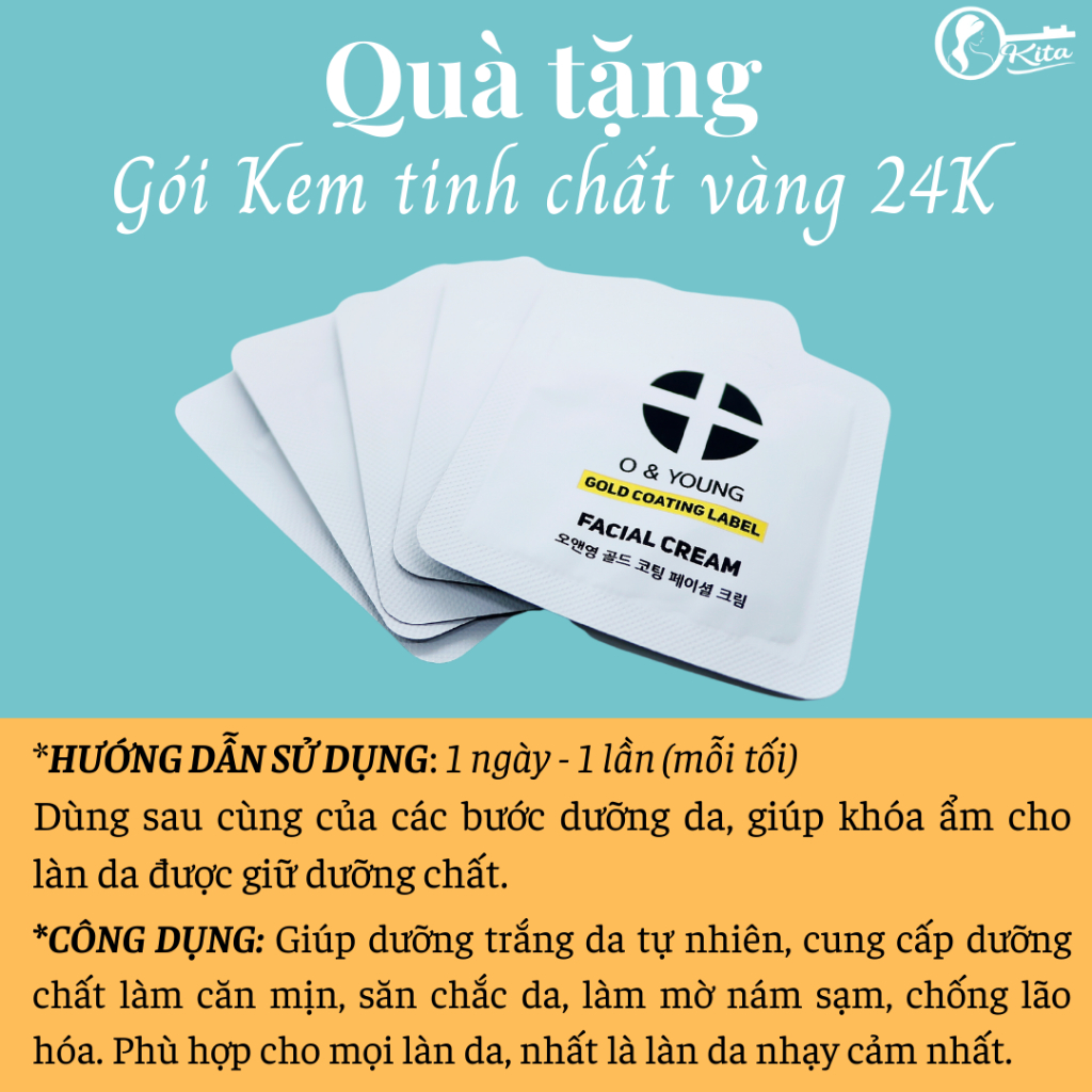 Gói kem Dưỡng da mặt Tinh chất vàng 24k O&Young Hàn Quốc