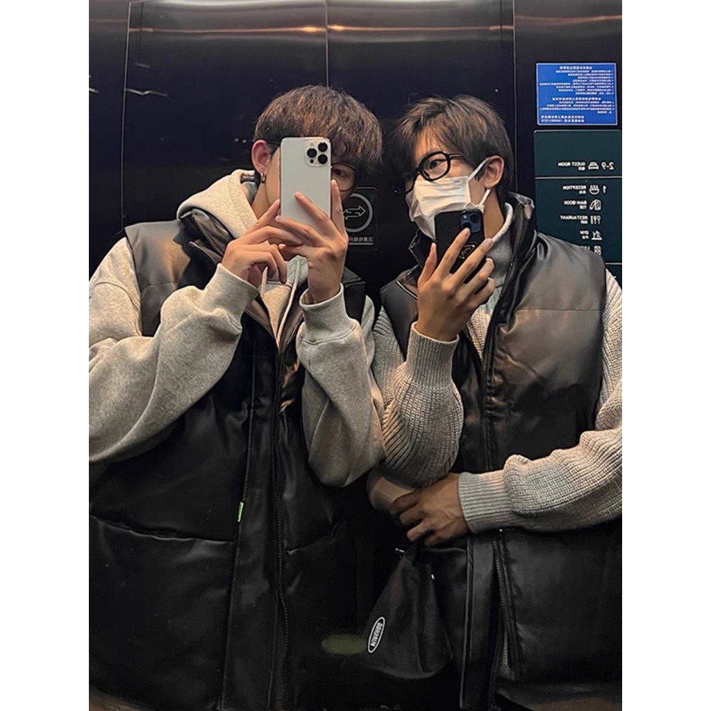 Áo Phao Gi-Le Form Đại Hàn Unisex Hoạ Tiết Trơn Nam Nữ Mặc Đều Được