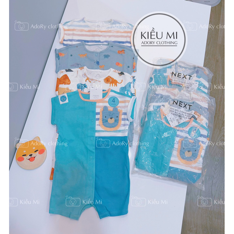 Set 4 body suit cho bé trai