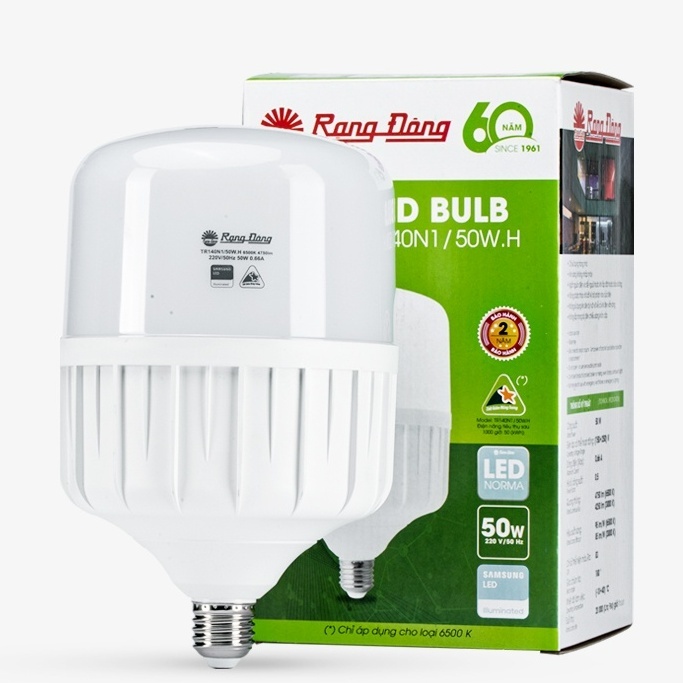 RẠNG ĐÔNG Bóng đèn Led Bulb Trụ công suất 20w,30w,40w,50w  Model: TRN1