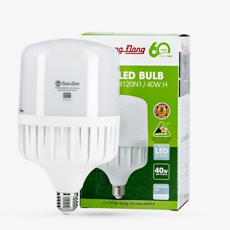 RẠNG ĐÔNG Bóng đèn Led Bulb Trụ công suất 20w,30w,40w,50w  Model: TRN1