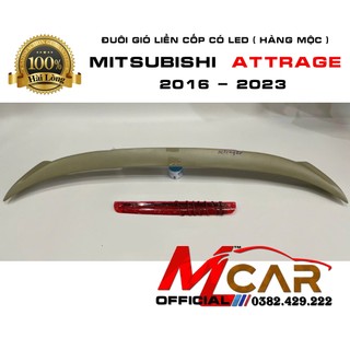 Đuôi gió thể thao xe mitsubishi #attrage 2016 đến 2022, 2023 - có led - hàng mộc chưa sơn