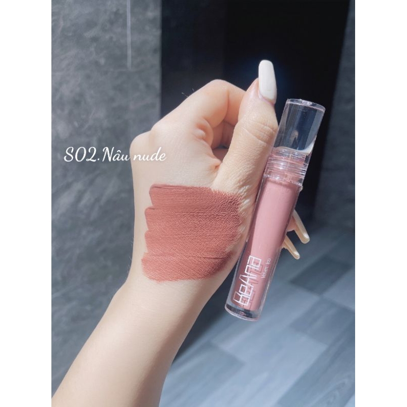Son tone tây, son màu nâu tây, son nâu nude makup tone tây Beana chính hãng, chất son nhung mịn