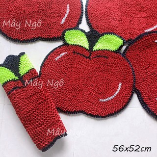 Thảm lau chân hình trái cây thảm trang trí quả táo