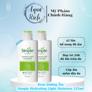 (2025)Kem giữ ẩm Simple light dành cho da dầu 125ml da nhạy cảm