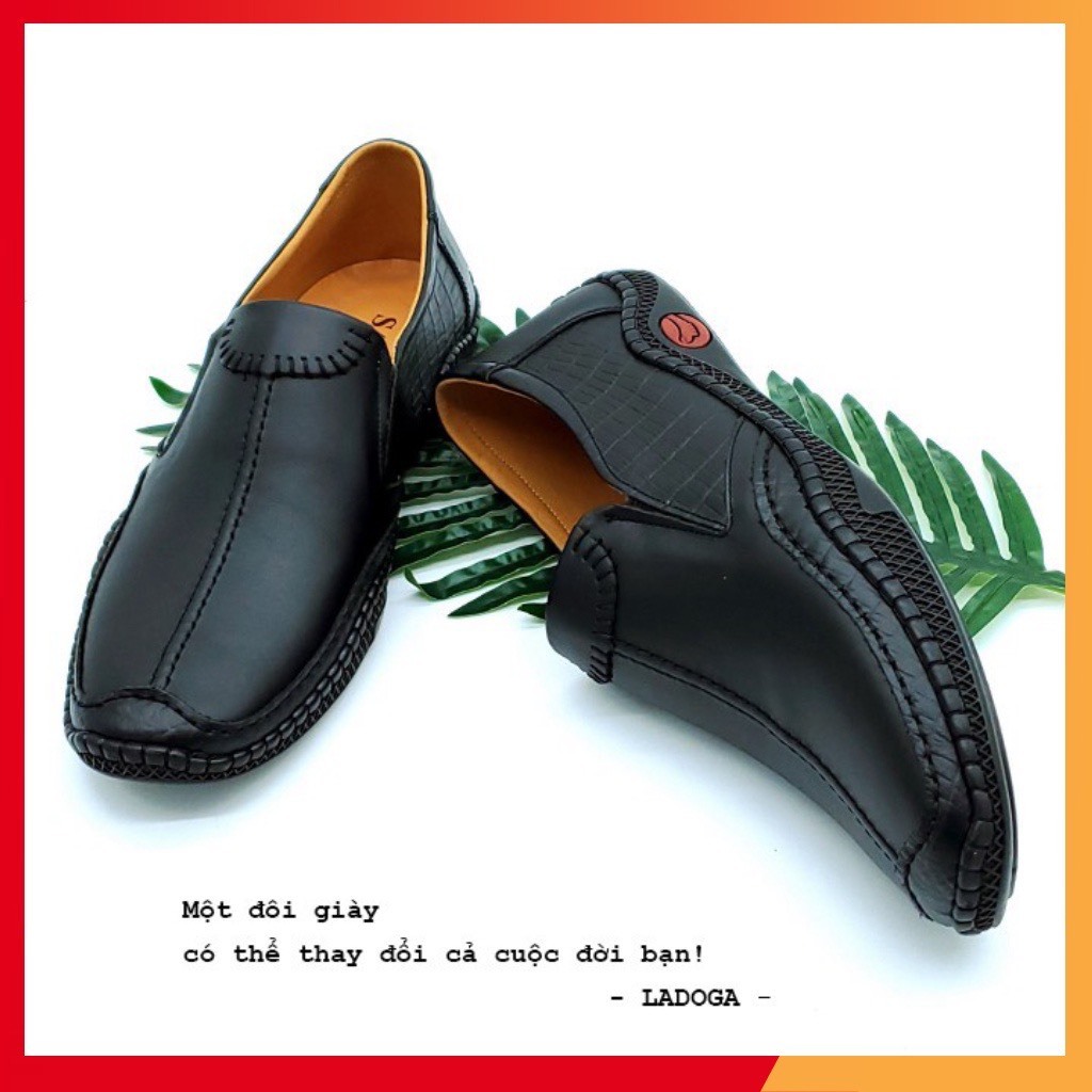 Giày da nam HQC SHOES da bò thật đế cao su khâu chỉ bảo hành 12 tháng HQ006