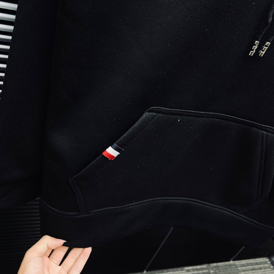 Áo Khoác Hoodie Nam Nữ THOMEBROWN Phối Sọc Tay Áo, Chất Vải Nỉ Cao Cấp Dày Dặn, Phong Cách Trẻ Trung, Năng Động