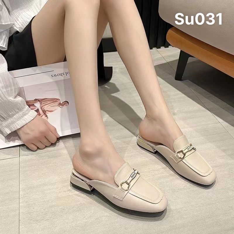 Dép sục nữ da mềm đế 2cm - SU031