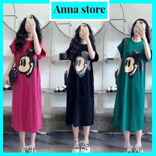 Đầm Rộng Micky( Ảnh Thật ) Chất Liệu Coton Quảng Châu Thoáng Mát Thấm Hút Mồ Hôi M721