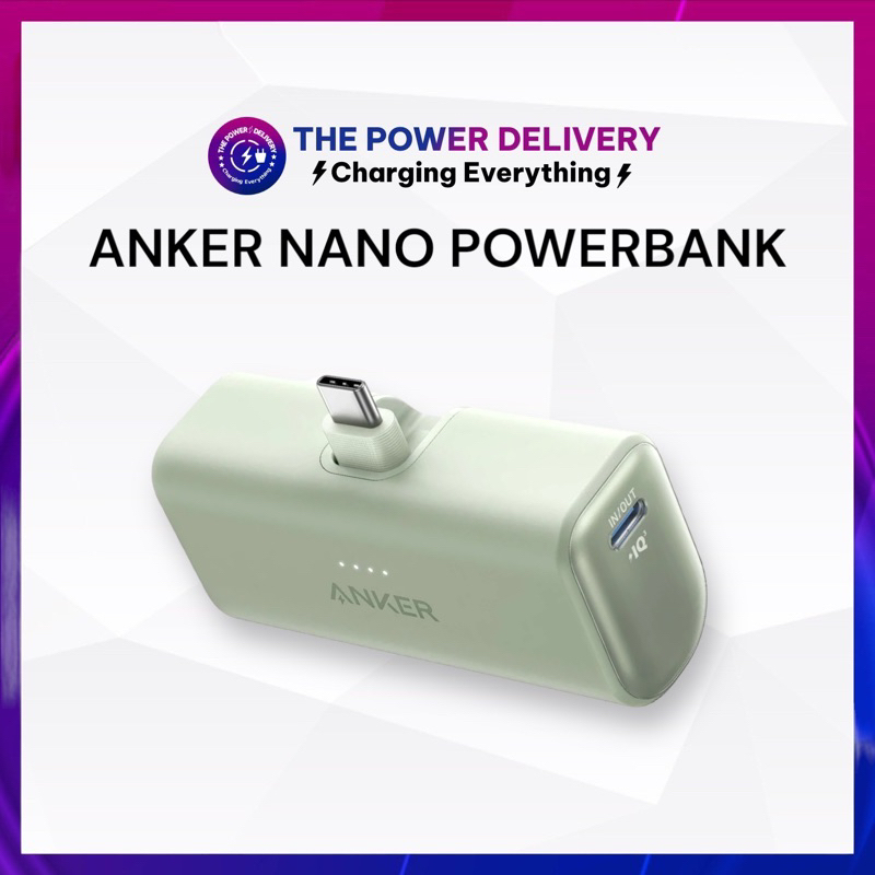 Pin dự phòng Anker Nano 22.5W 5000mah A1645, A1653 kèm cổng sạc USB-C có thể gập gọn, siêu nhỏ gọn dành cho IP15 seri