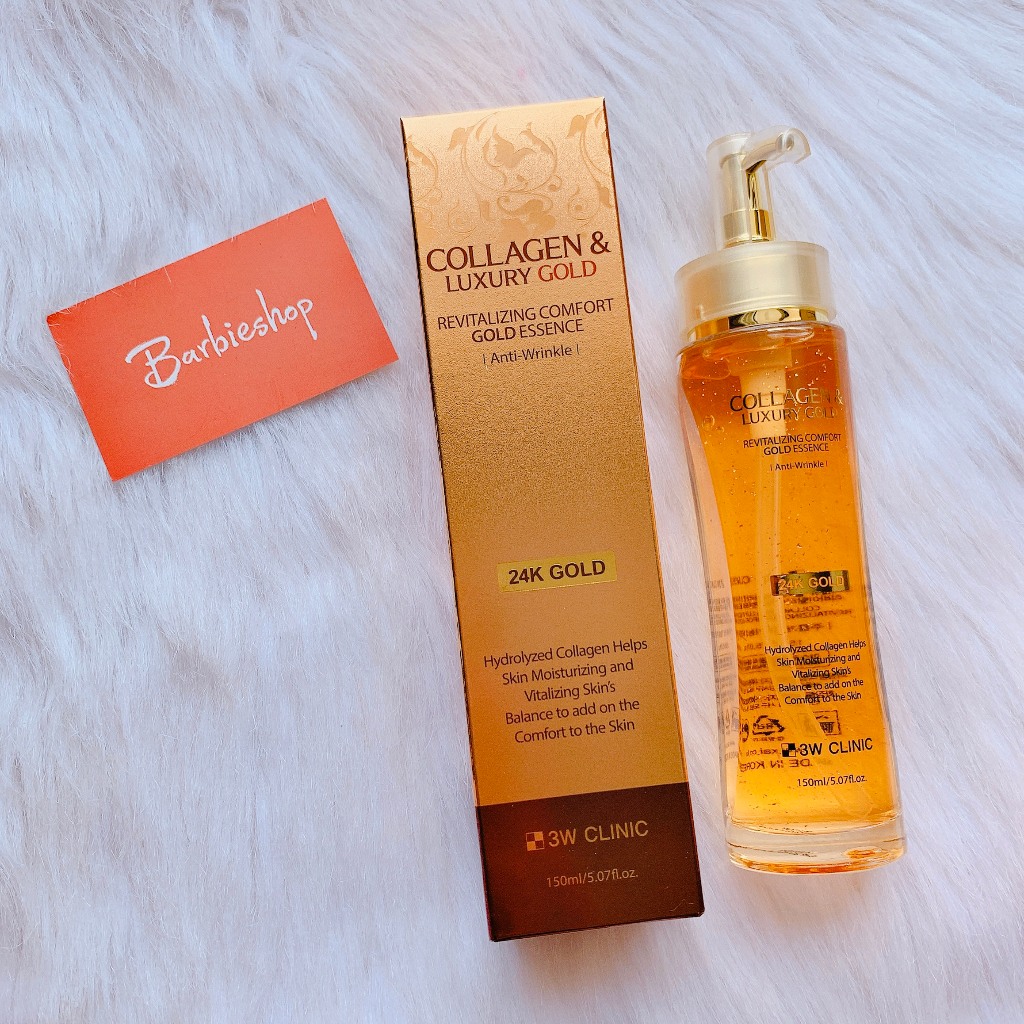 Serum Tinh Chất Dưỡng Sáng Tái Tạo Da COLLAGEN & LUXURY GOLD 3W CLINIC 24k Gold 150ml