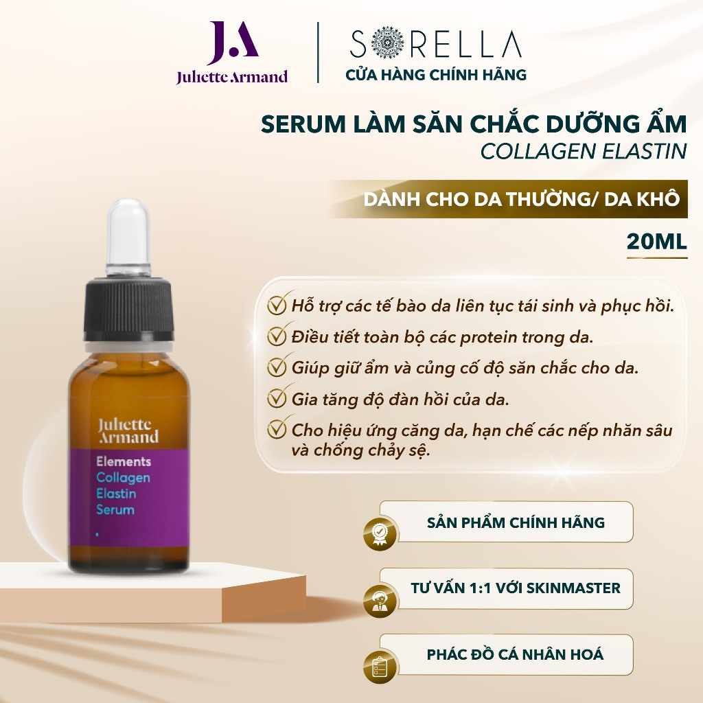 [JULIETTE ARMAND] Serum làm săn chắc dưỡng ẩm Collagen Elastin