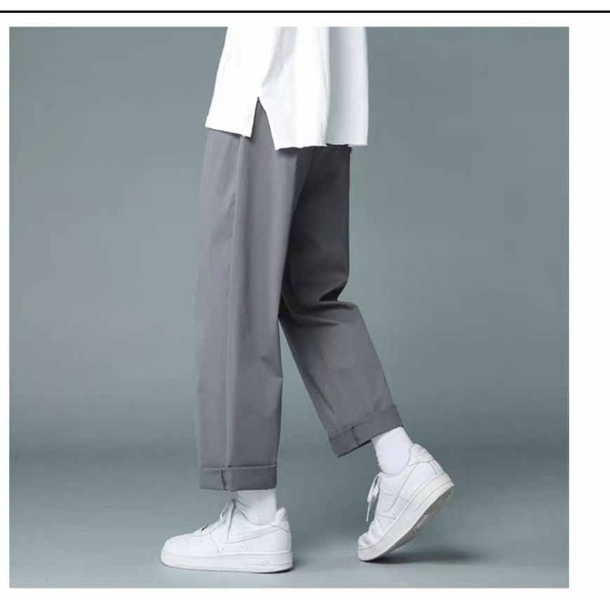 Quần Kaki trắng nam baggy ống suông rộng dáng đứng vải jeans bò xanh phom xuông cao cấp SR01 hottrend 2023