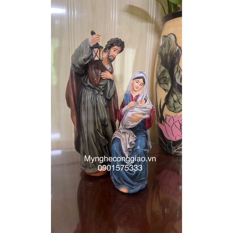 Bộ 7 tượng chúa giáng sinh mini cao 26cm | bộ tượng noel trang trí hang đá