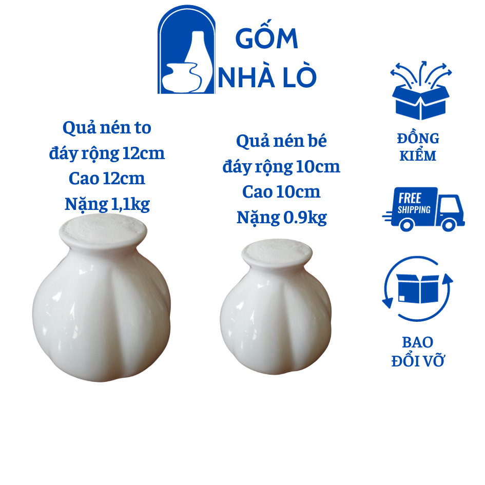Quả Nén Gốm Sứ Bát Tràng Muối Dưa Cà Gốm Nhà Lò