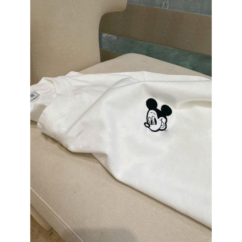 Áo pull dài tay thêu hình micky cho nữ