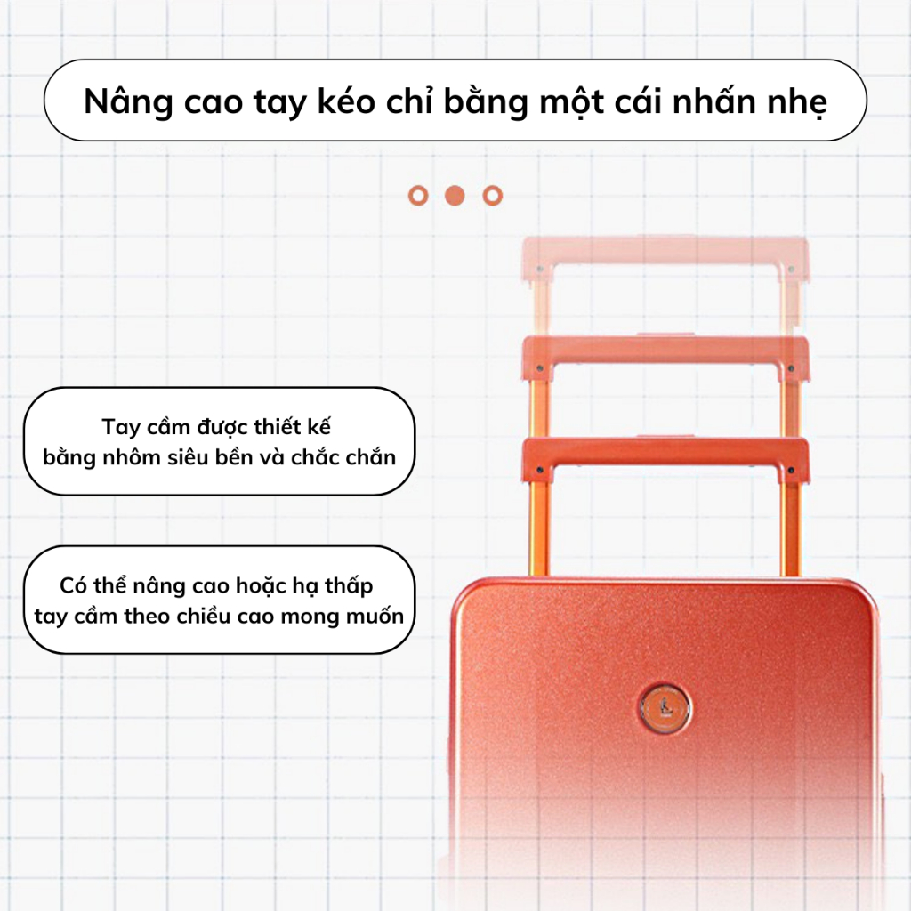 Vali Lvke Trunk2108A chính hãng sang trọng và cao cấp - Vali khung nhôm 20L