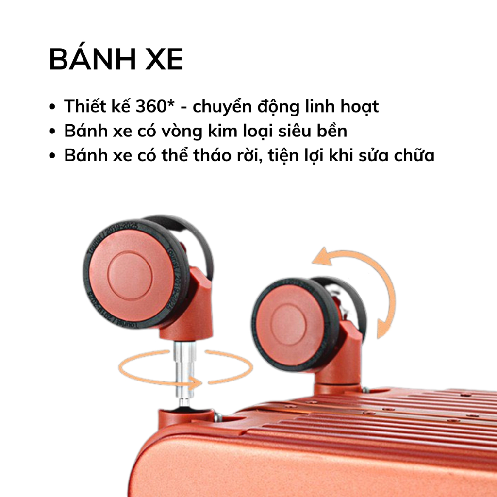 Vali Lvke Trunk2108A chính hãng sang trọng và cao cấp - Vali khung nhôm 20L