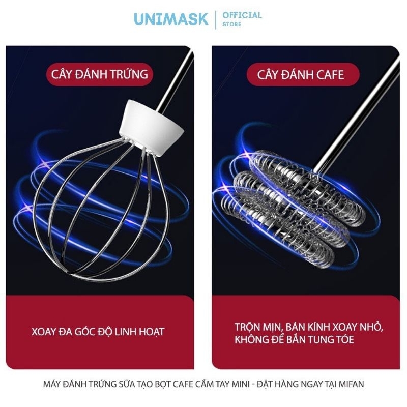 🥚🥚🍮￼. MÁY TẠO BỌT CÀ PHÊ MINI CẦM TAY, MÁY ĐÁNH TRỨNG WHISK