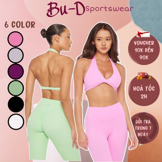 Áo thể thao tập gym,yoga nữ thiết kế cổ yếm (mã đb206)