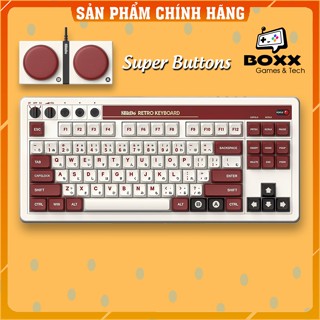 Bàn Phím Cơ 8BitDo Retro Mechanical Keyboard có Bluetooth/2.4G/USB-C, Hot Swap, Aluminum Plate