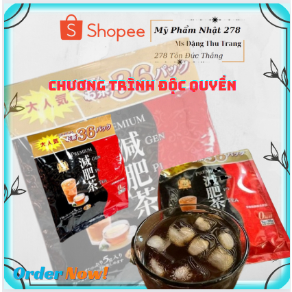 Trà giảm cân Genpi Premium Tea 36 gói túi lọc hỗ trợ tiêu hóa, cải thiện mức cholesterol