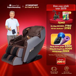 Ghế massage toàn thân cao cấp KINGSPORT G82 hệ thống nhiệt hồng ngoại, chế độ massage không trọng lực hiện đại