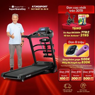 Máy chạy bộ tại nhà Kingsport KS-2052 đa năng có chức nâng dốc tự động, kèm theo đai massage và thanh gập bụng