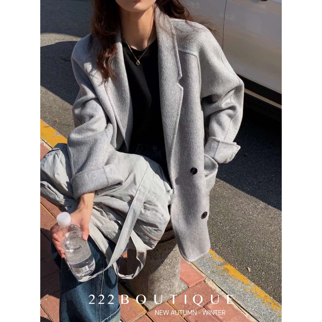 Áo dạ cashmere khâu tay BoBo vest 6022