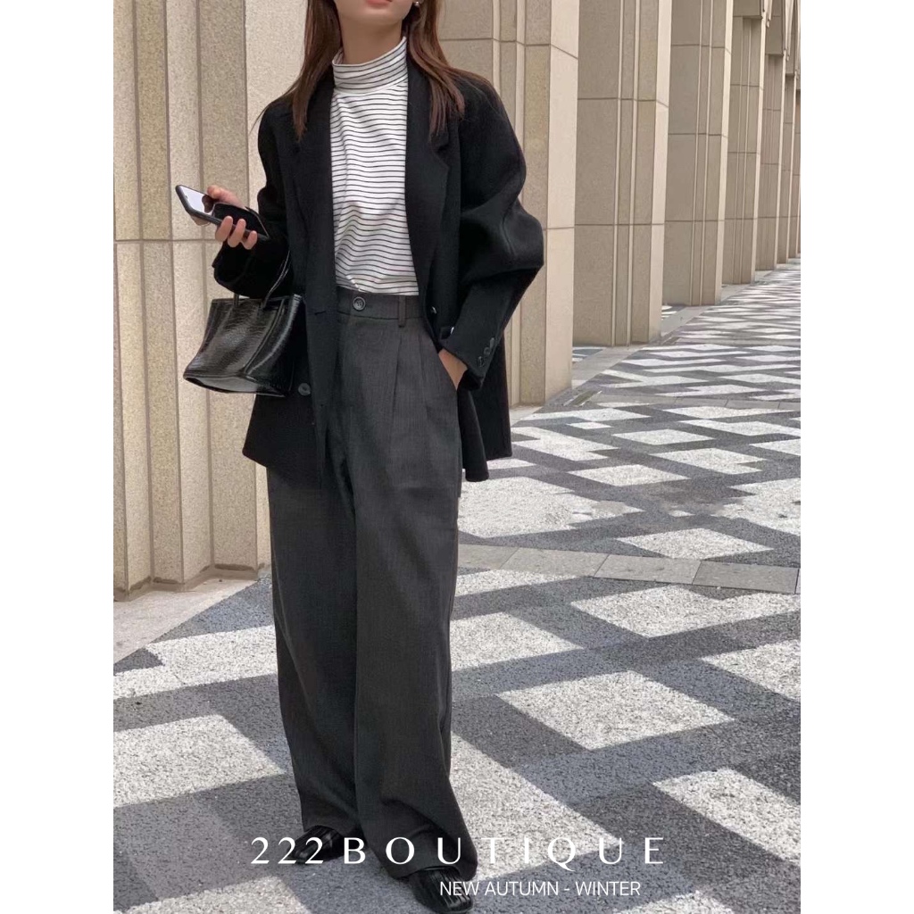 Áo dạ cashmere khâu tay BoBo vest 6022