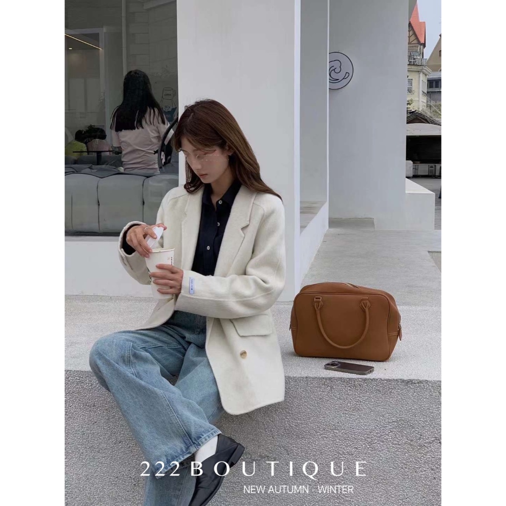 Áo dạ cashmere khâu tay BoBo vest 6022