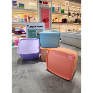 Bộ 4 Hộp BQTP Medium Square Round 4 Hộp Vuông Tupperware - Bảo hành trọn đời bởi Tupperware Việt Nam