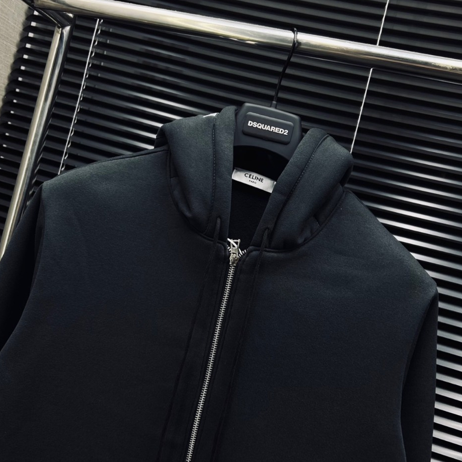 Áo Khoác Hoodie Nam Nữ Thêu Chữ CEELINE Mũ Áo, Phối Khóa Zip, Chất Vải Nỉ Cao Cấp, Phong Cách Đơn Giản, Trẻ Trung