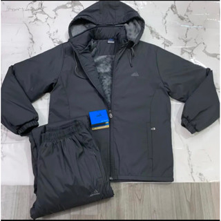 Bộ Quần Áo Gió Nam Trung Niên Lót Lông Dày Ấm Dáng Suông Chất Siêu Đẹp Tặng Bố