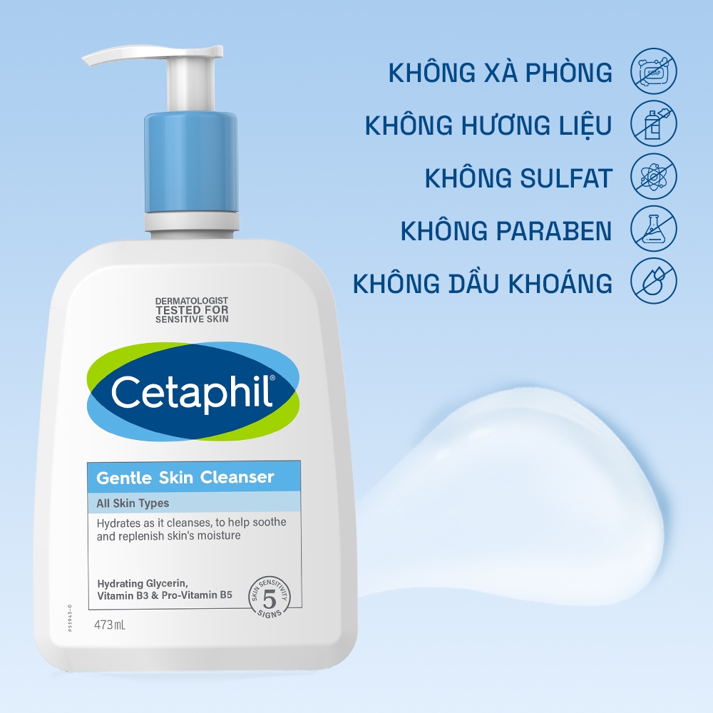 Sữa rửa mặt dịu lành cho da nhạy cảm CETAPHIL GENTLE SKIN CLEANSER 125ML