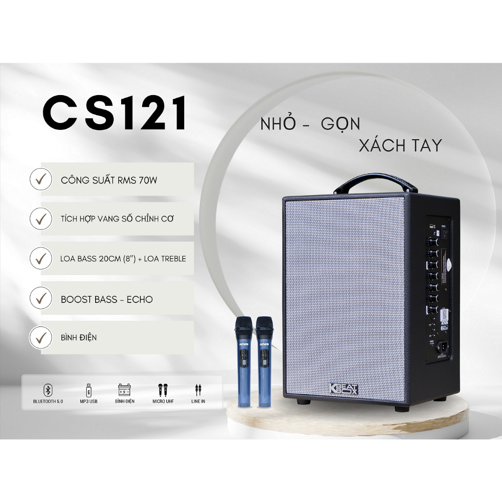 Dàn âm thanh di động xách tay ACNOS CS121