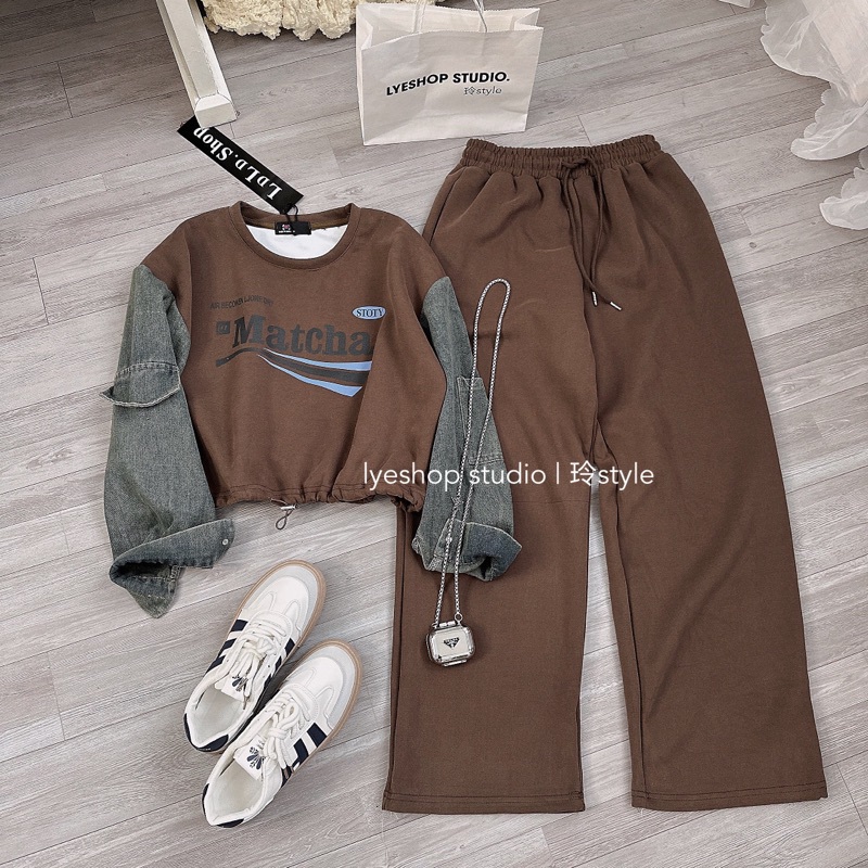 SET NỈ BÔNG PHA TAY JEANS