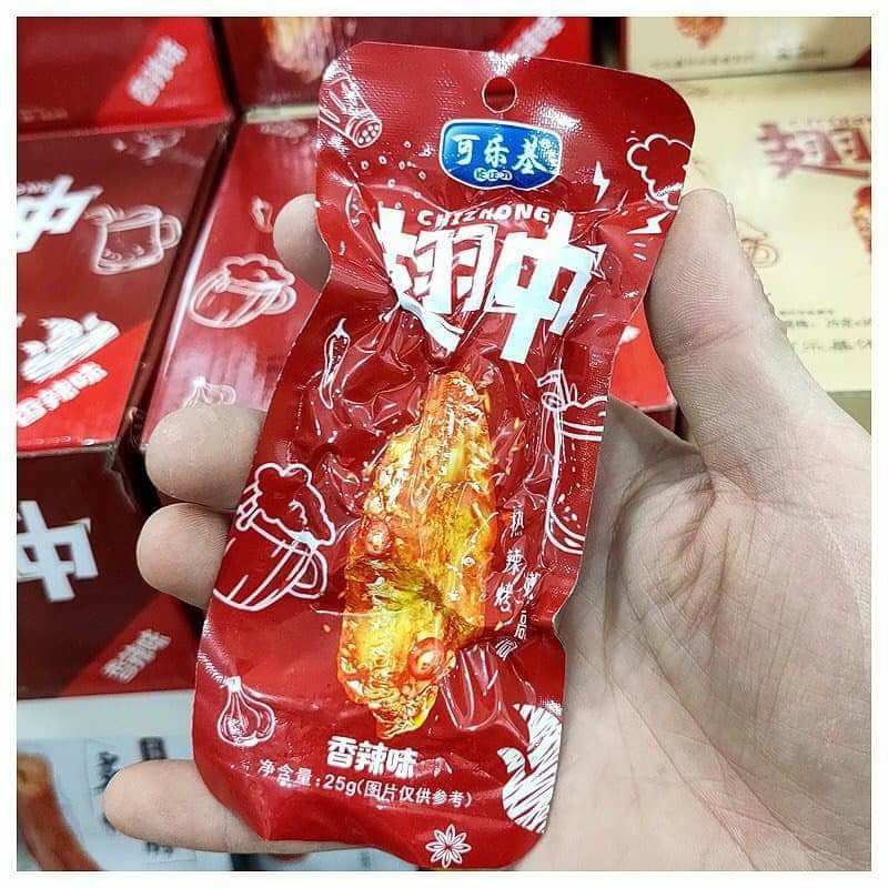 1 GÓI LẺ 25gr CÁNH GIỮA GÀ TẨM MẬT ONG ĂN LIỀN